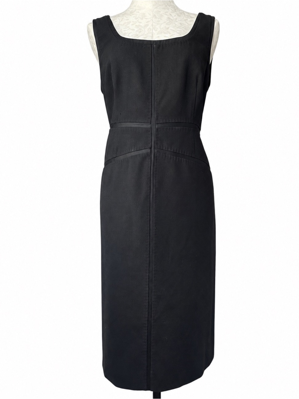 Tory Burch Black Wool Blend Sheath Dress Size 14